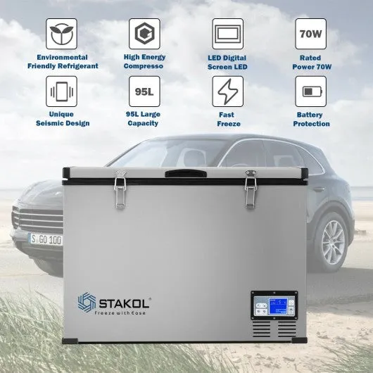 100-Quart Portable Camping Electric Car Cooler