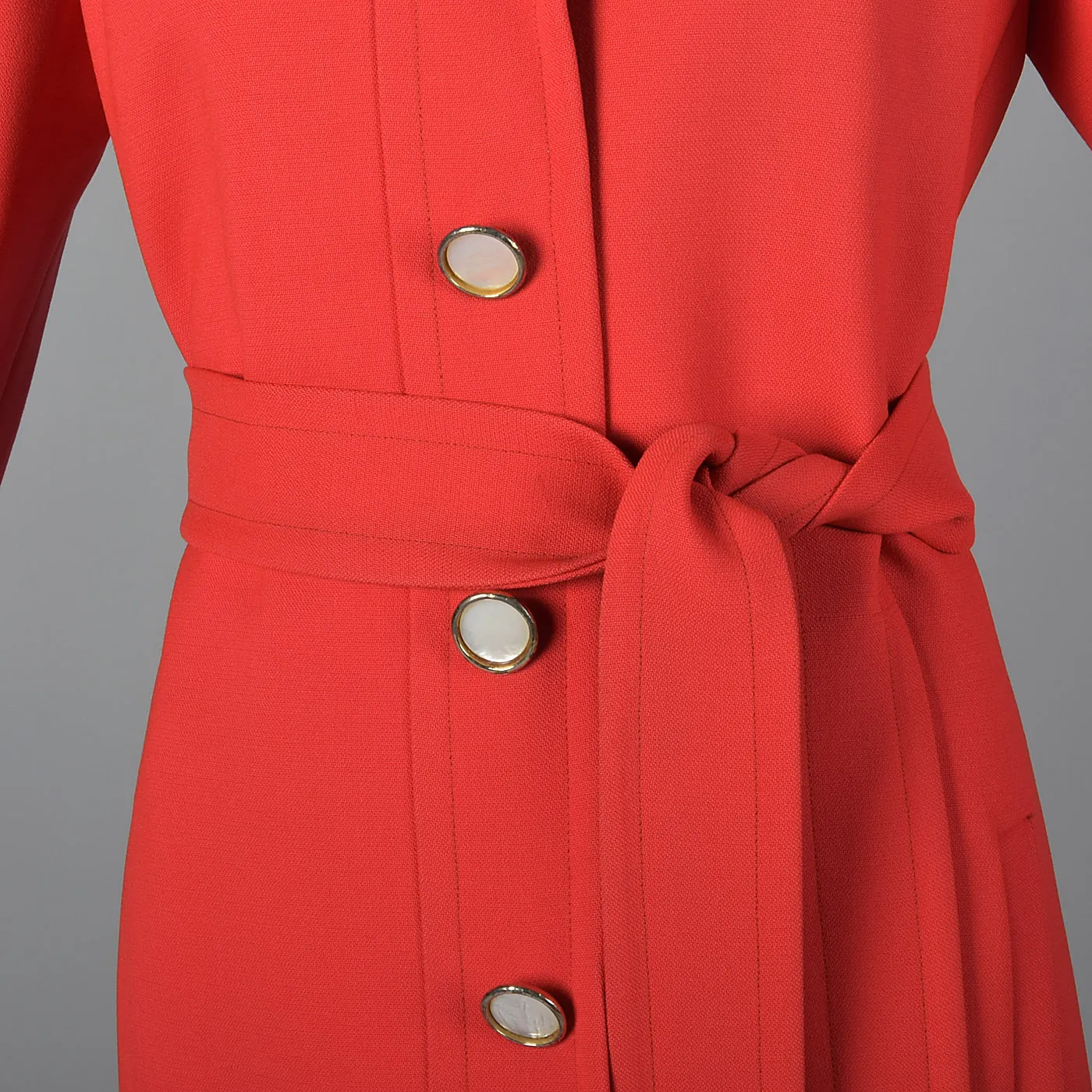 1960s Bright Red Coat Dress