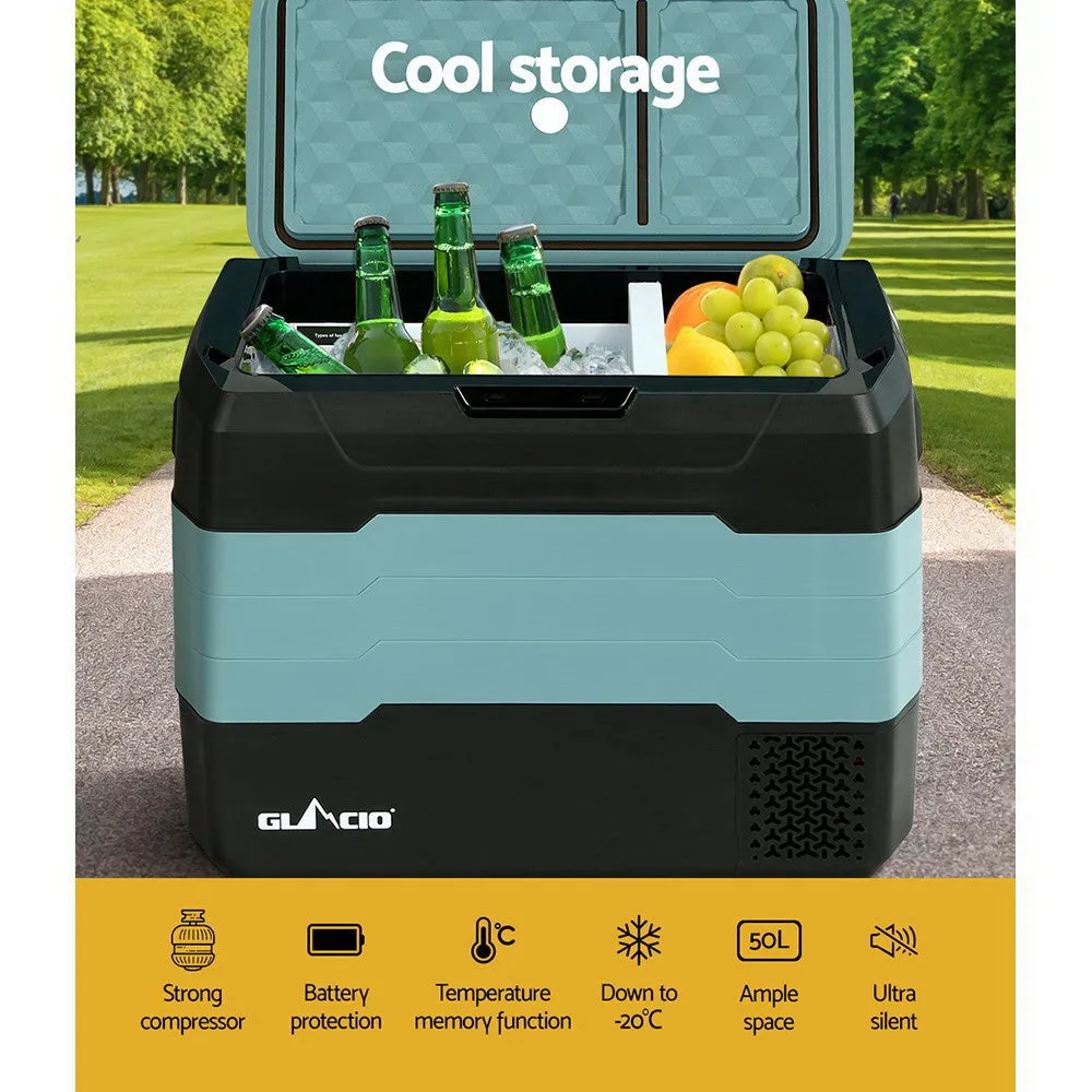 50L Portable Fridge Freezer w/ LCD & USB Port | Glacio
