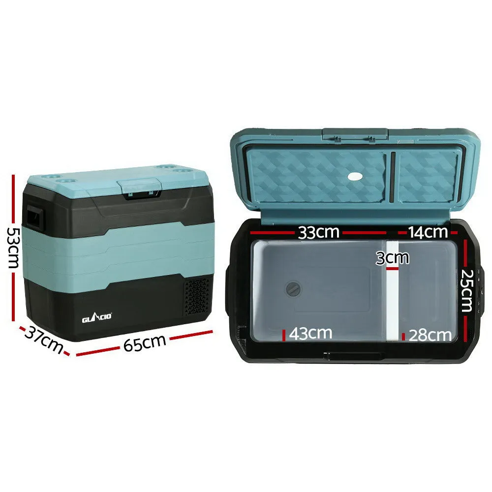 50L Portable Fridge Freezer w/ LCD & USB Port | Glacio