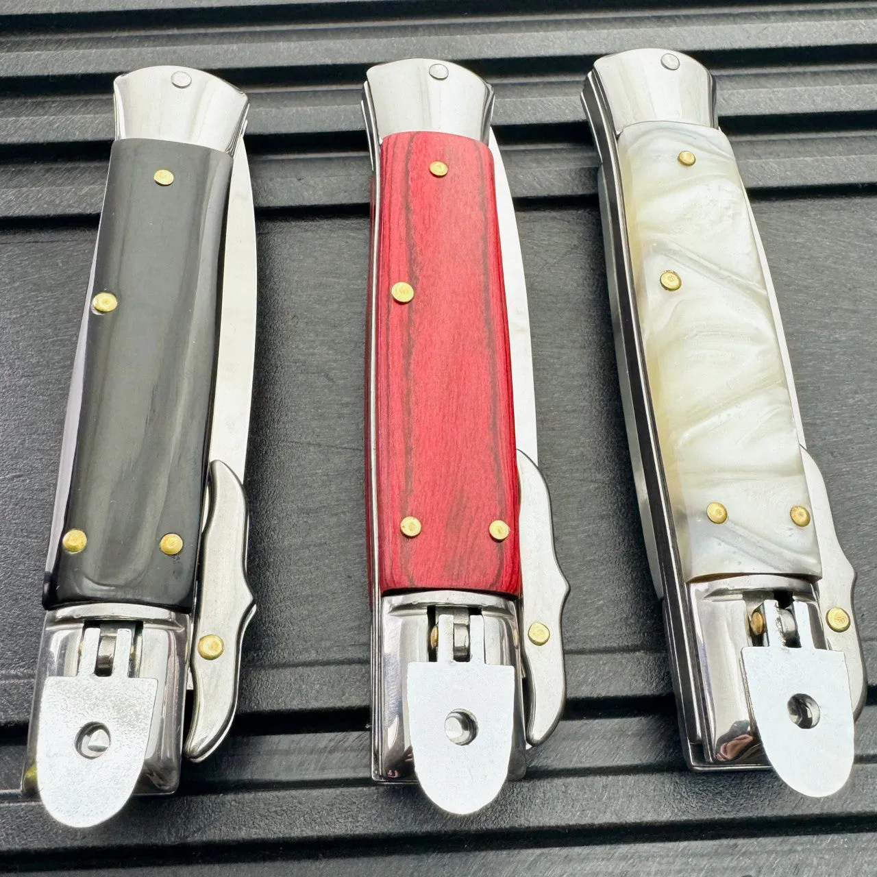 8.25" Stiletto Automatic Knife w/ Pouch