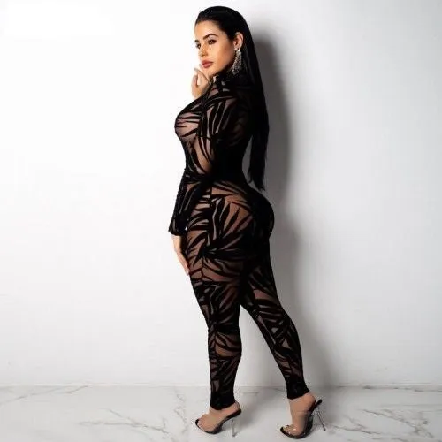 Barely There Bamboo Print Jumpsuit