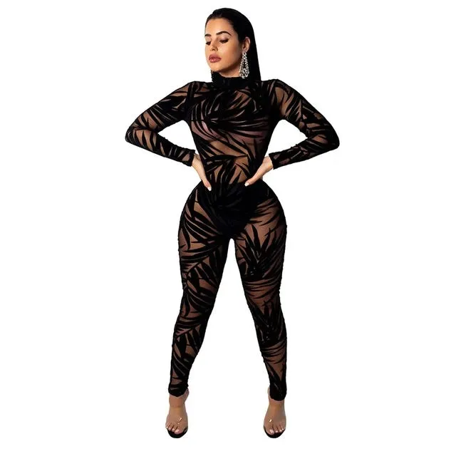 Barely There Bamboo Print Jumpsuit