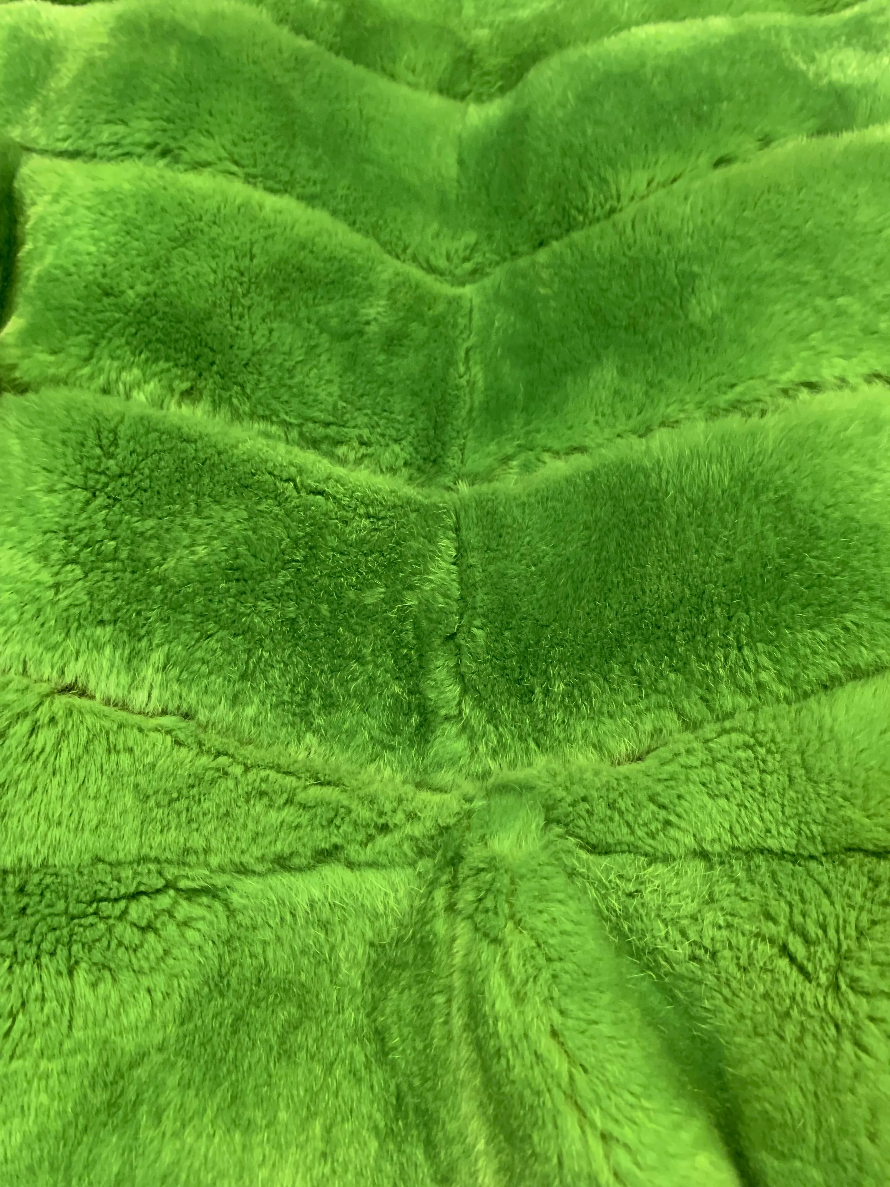 Barya NewYork Ladies Cim Yesil Green Rex Rabbit Fur Coat