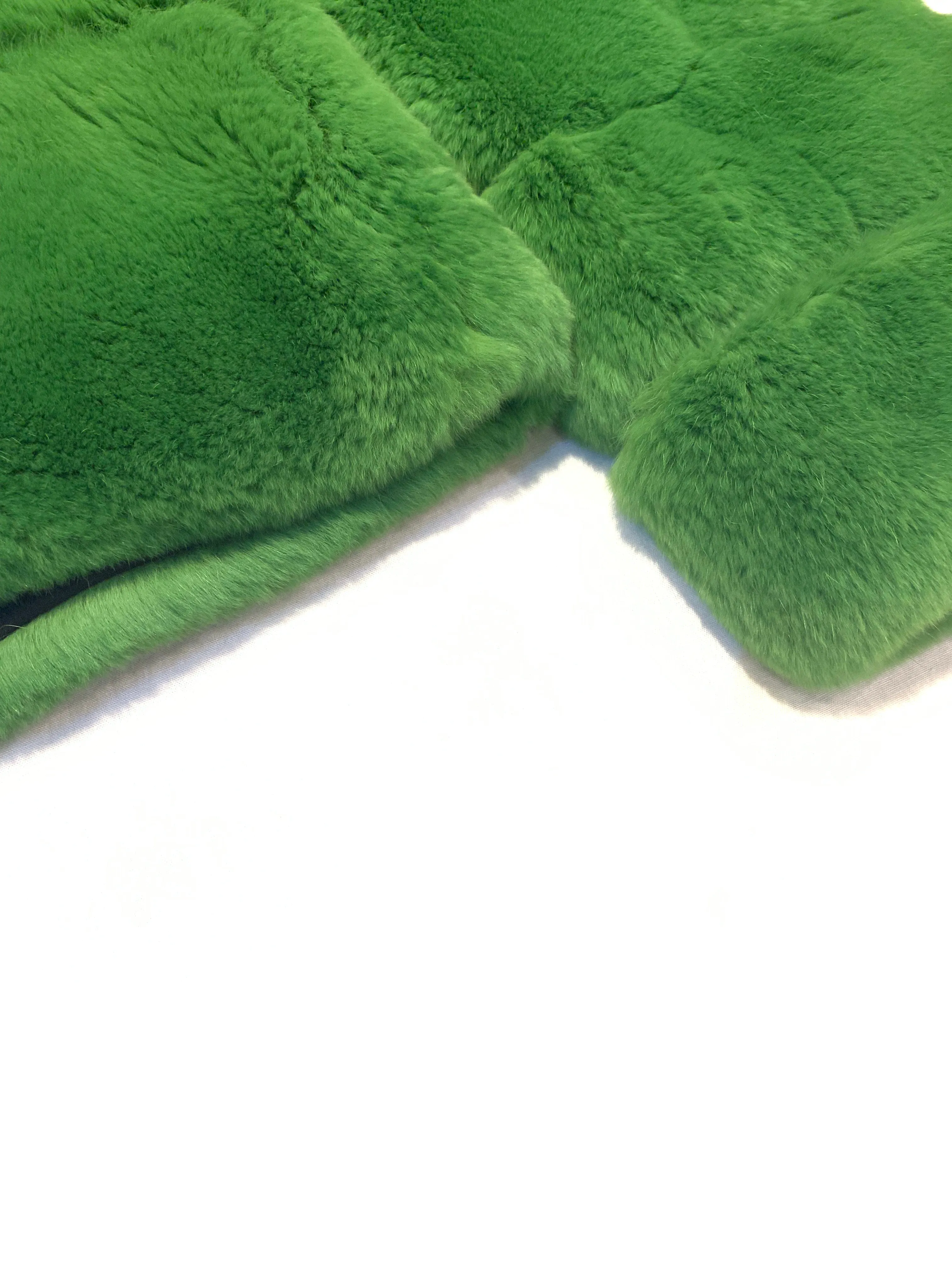 Barya NewYork Ladies Cim Yesil Green Rex Rabbit Fur Coat