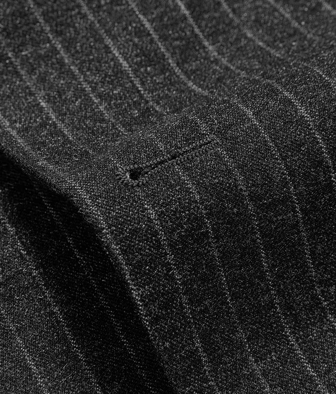 Grey White Stripe Winter Suit