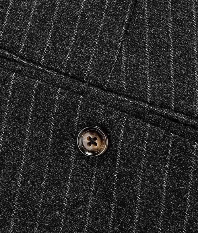 Grey White Stripe Winter Suit