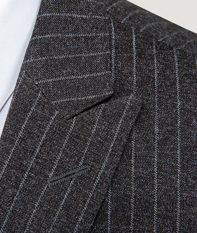 Grey White Stripe Winter Suit