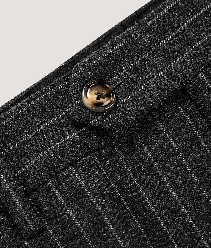 Grey White Stripe Winter Suit