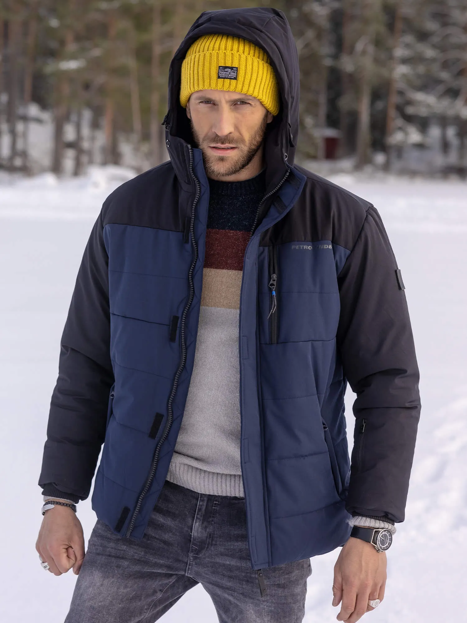 Lined colorblock jacket O'Fallin