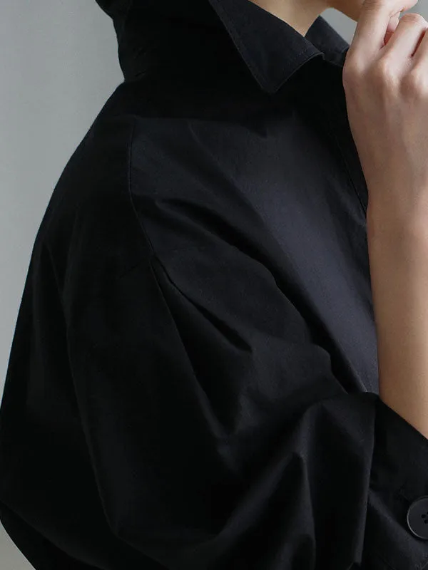Long Sleeve Solid Shirt Maxi Dress