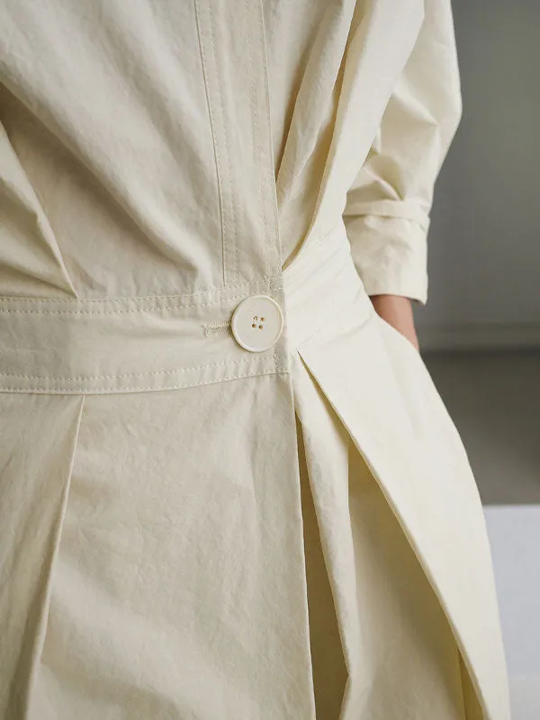 Long Sleeve Solid Shirt Maxi Dress