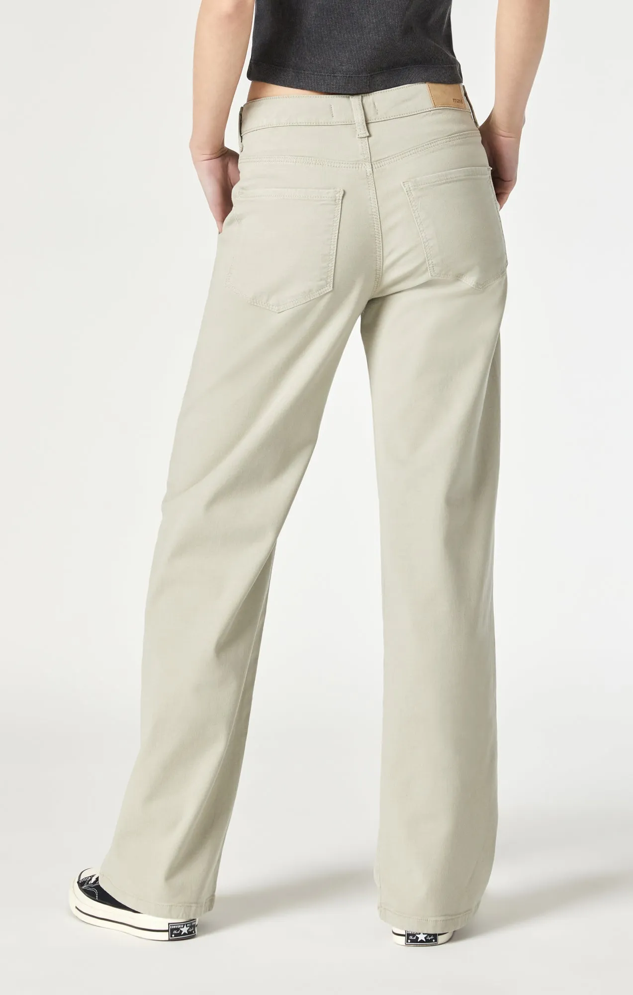 MIRACLE WIDE LEG IN ABBEY STONE LUXE TWILL