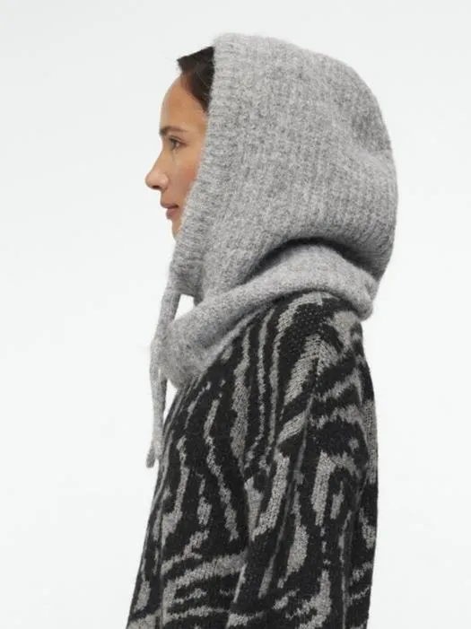OBJMILU KNIT BALACLAVA | LIGHT GREY