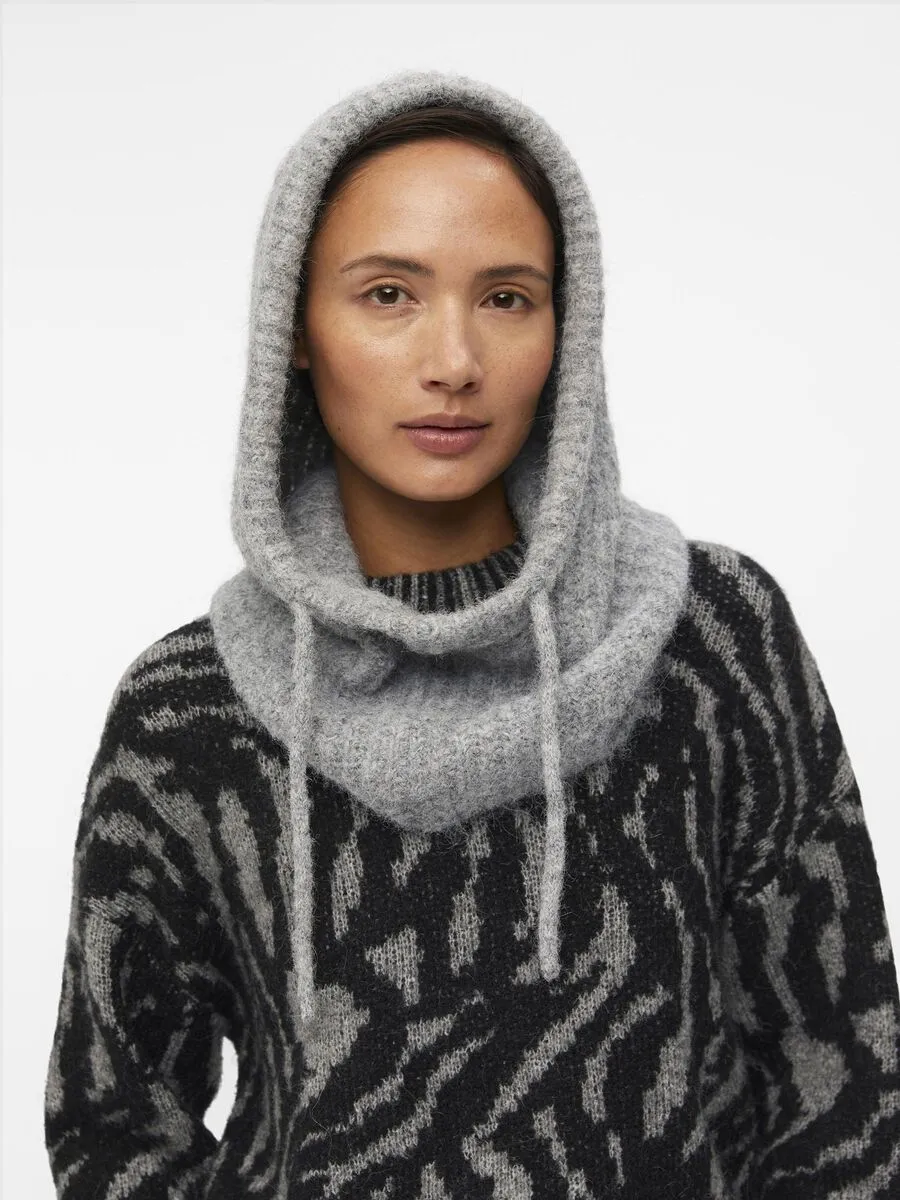 OBJMILU KNIT BALACLAVA | LIGHT GREY
