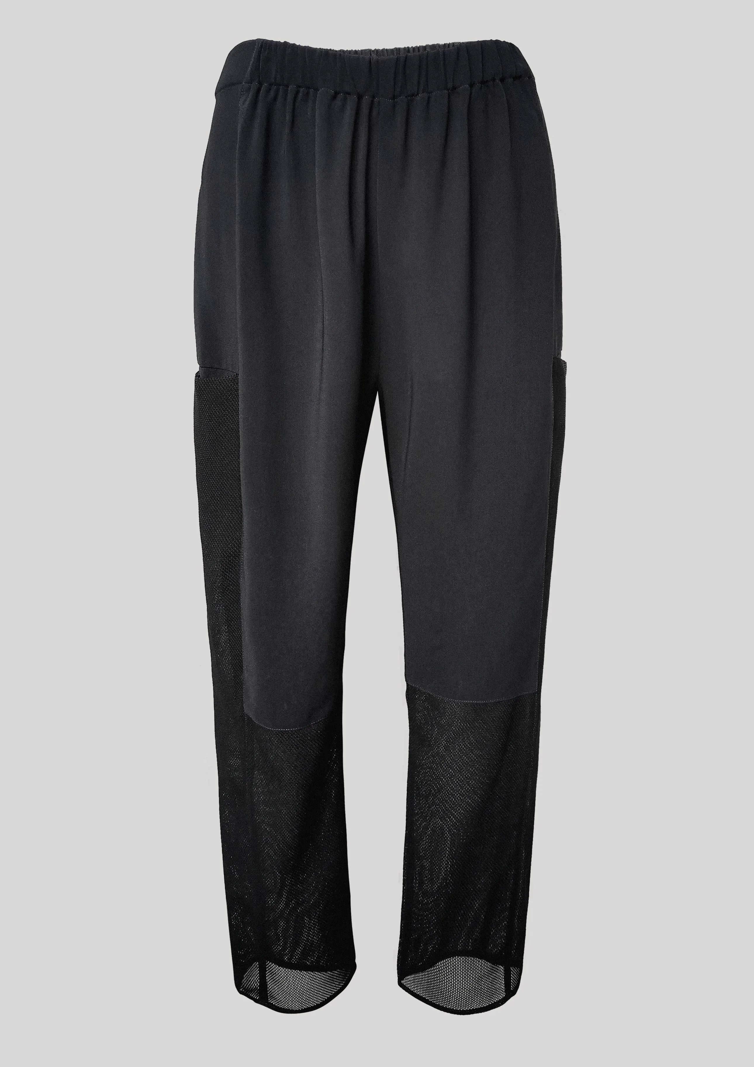 PANTS LOOSE ELASTIC BLACK PLAIN/MESH
