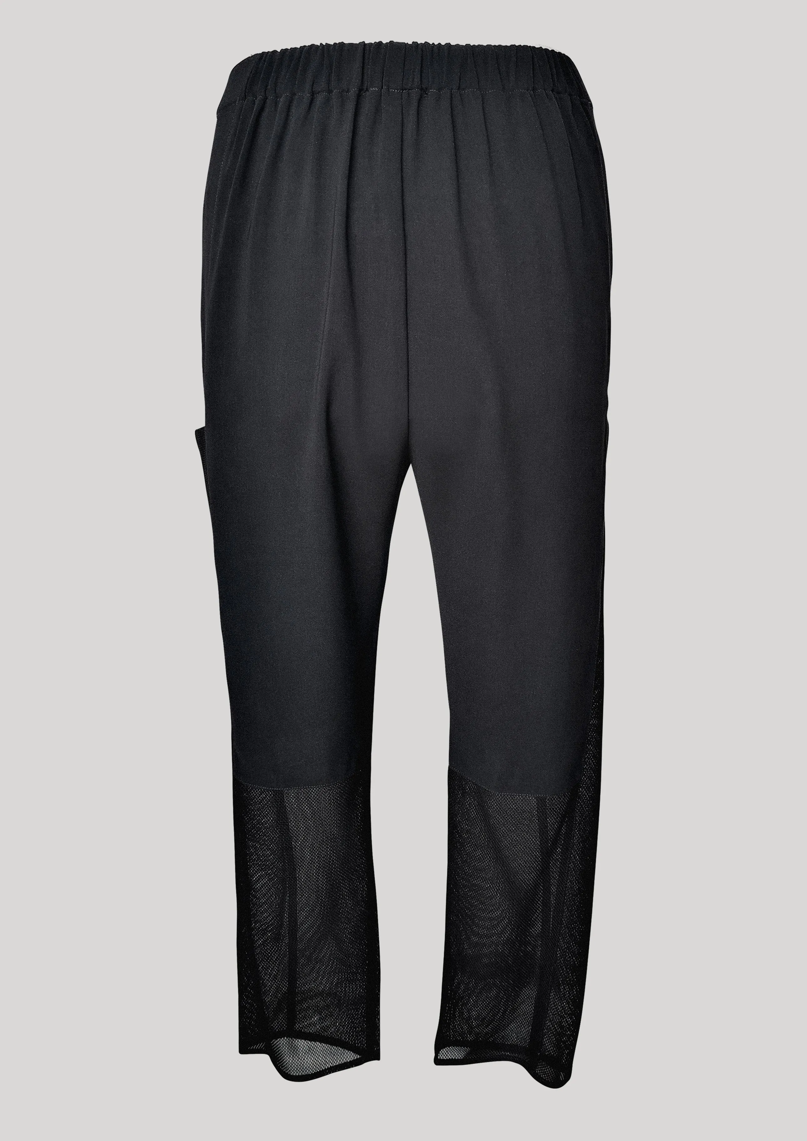 PANTS LOOSE ELASTIC BLACK PLAIN/MESH