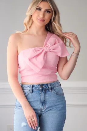 Put A Bow On It One Shoulder Top
