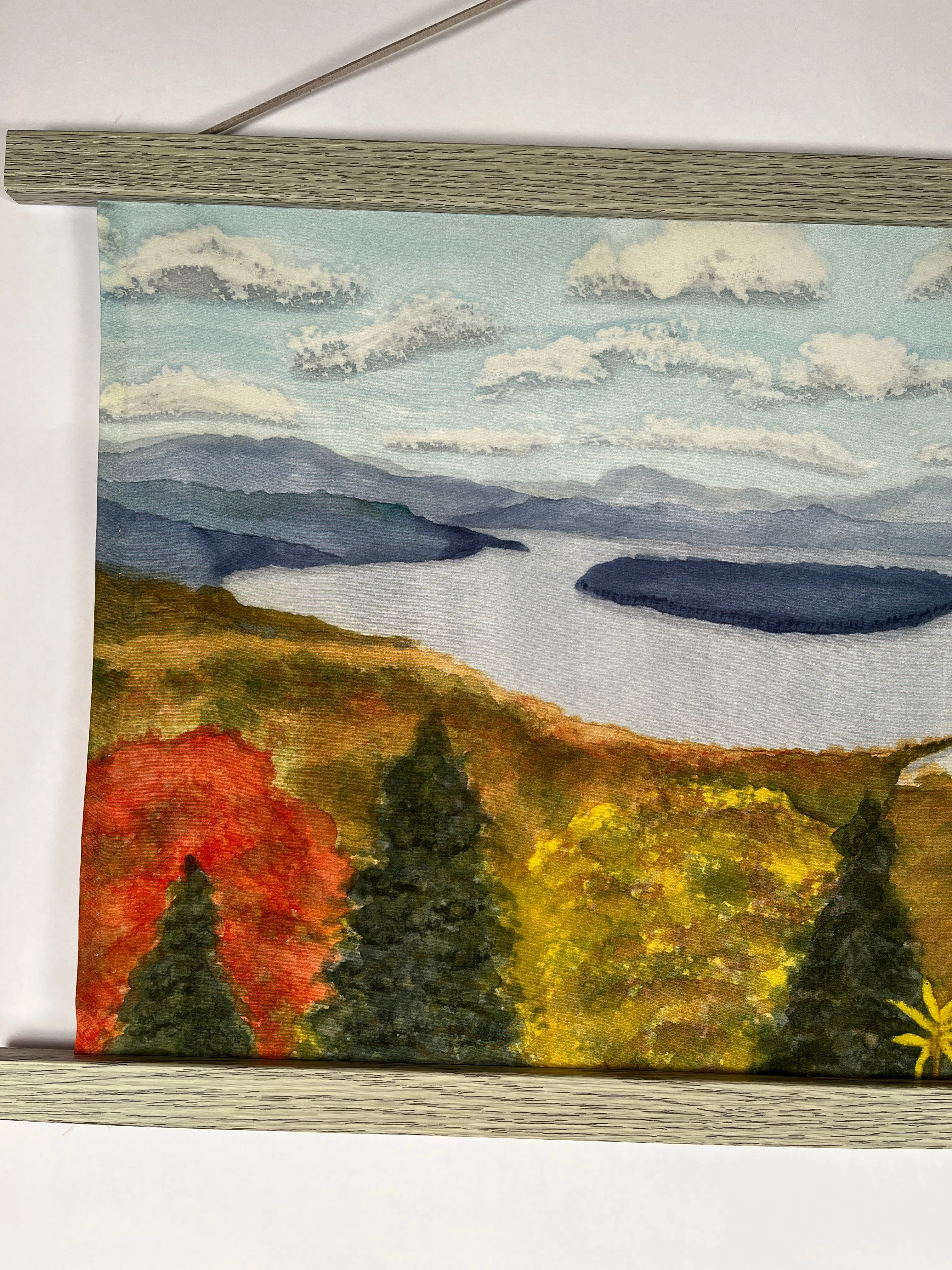 "Autumn’s Glory at Height of Land" - Silk Painting