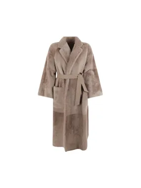 Shearling Wrap Coat