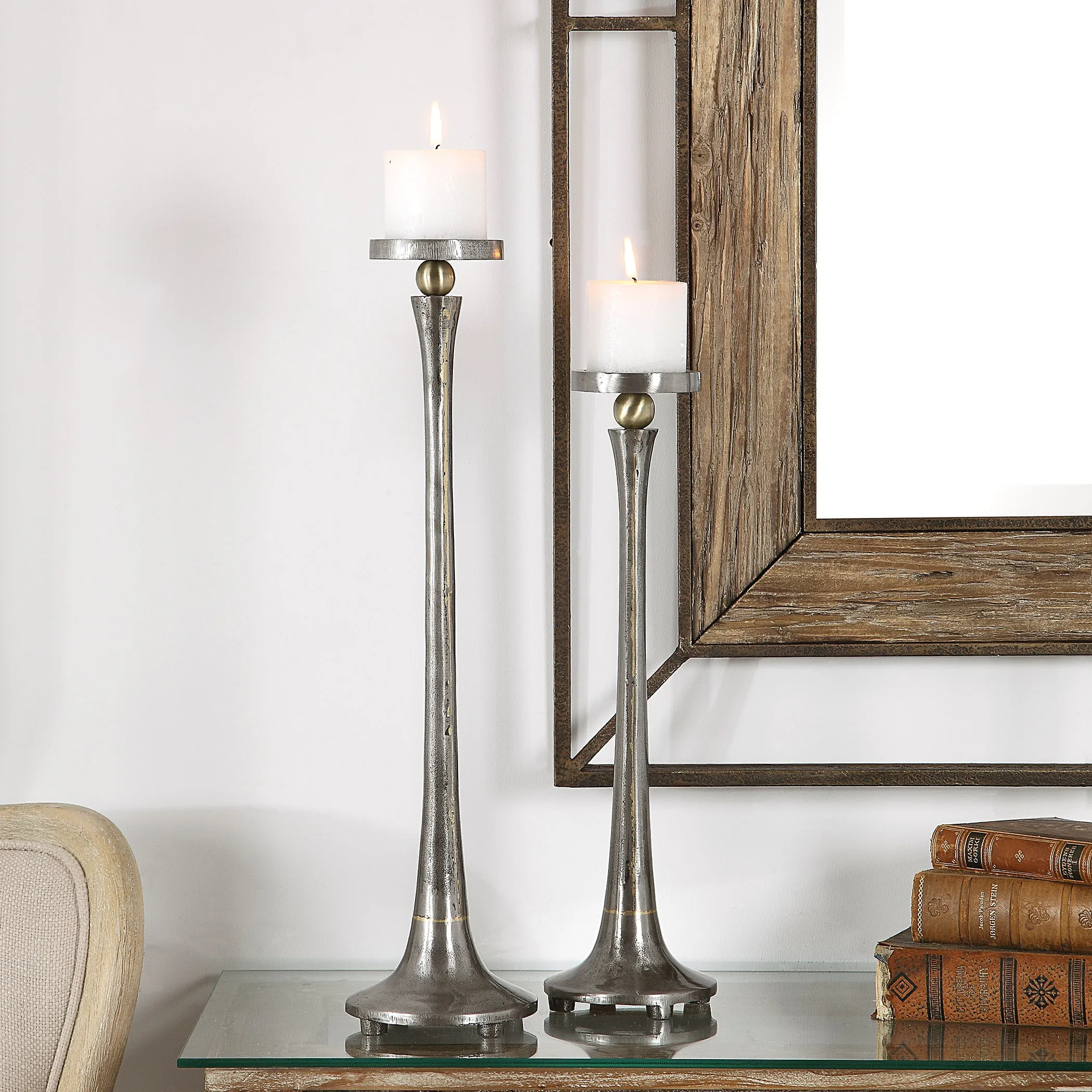 Uttermost Aliso Cast Iron Candleholders Set/2
